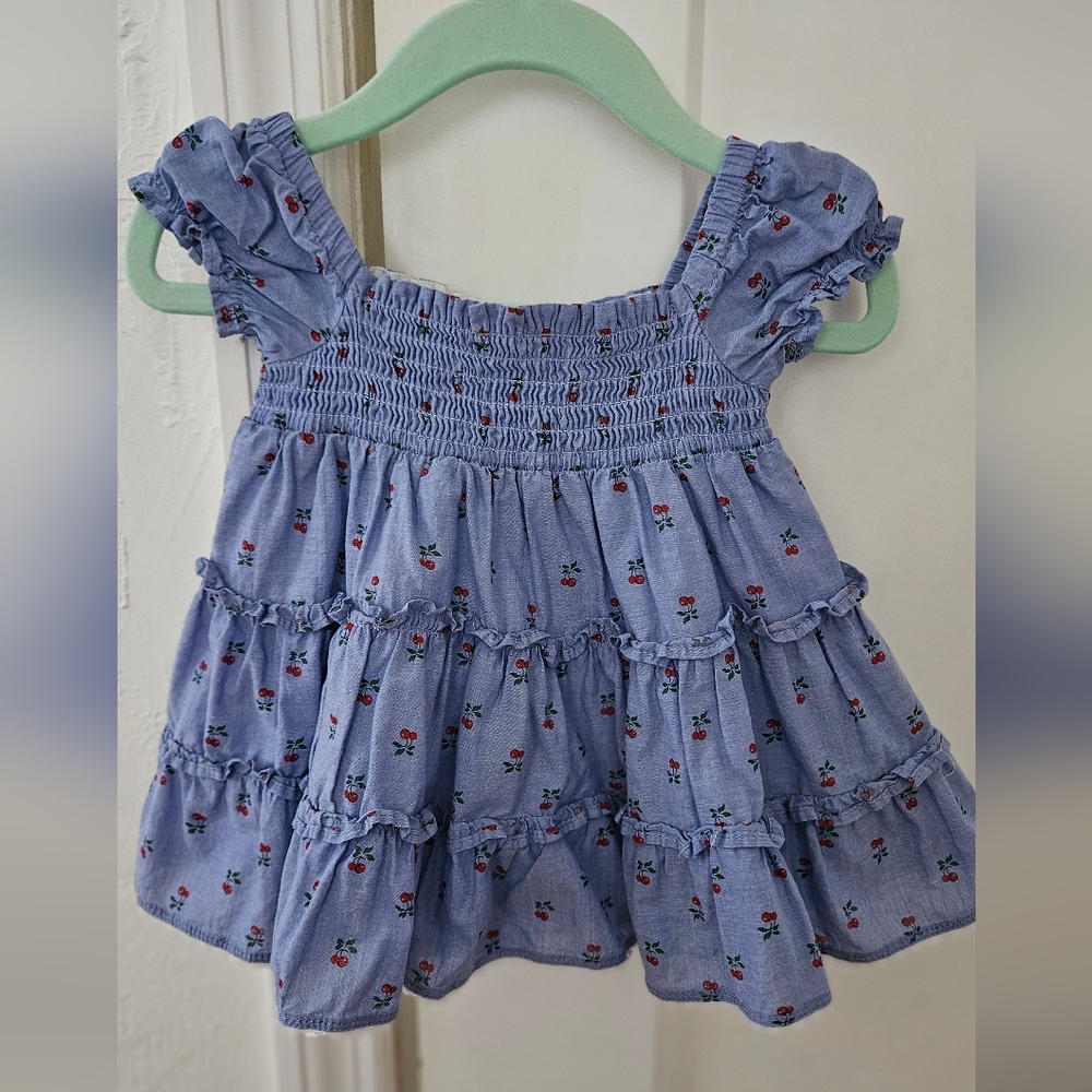Janie & Jack Abigail Cherry Smocked Baby Dress